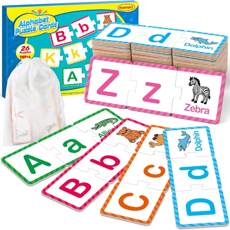 Photo 1 of Alphabet Puzzle Cards,ABC puzzle,Alphabet Learning Toys,ABC Learning for Toddlers Kids,Matching Letter Game,Preschool Learning Activities,Kindergarten Classroom Must Haves,Homeschool Supplies ***SIMILAR ITEM***