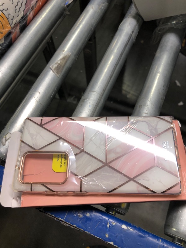 Photo 1 of i-Blason Cosmo Series Case Designed for Galaxy Note 20 Ultra 5G (2020 Release), Protective Bumper Marble Design Without Built-in Screen Protector (Marble)
