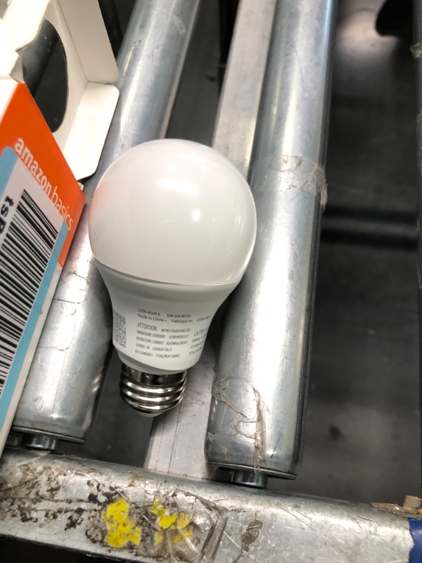 Photo 1 of Amazon Basics Smart A19 LED Light Bulb, 2.4 GHz Wi-Fi, 7.5W (Equivalent to 60W) 800LM, Works with Alexa Only, 1-Pack, Multicolor
