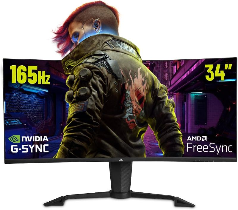 Photo 1 of YEYIAN Sigurd 4000 34" inch Ultra Wide 2K Gaming Monitor,165 Hz 1ms 1500R Curved PC Monitor, VA Screen 3440X1440 Resolution, 21:9 Aspect Ratio...