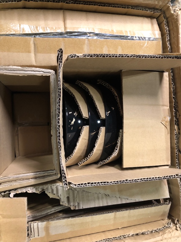 Photo 3 of *** USED****LOVECASA Black Dinnerware Sets Plates and Bowls Sets for 4, Ceramic Dish Set Round Dinner Sets, 16 Pieces Porcelain Dinnerware Set Crockery Sets, Dishwasher Microwave Safe *** PARTIAL SET***
