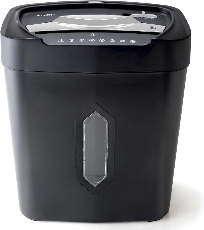 Photo 1 of Aurora Anti-Jam 12-Sheet Crosscut Paper and Credit Card Shredder with 5.2-Gallon Wastebasket
