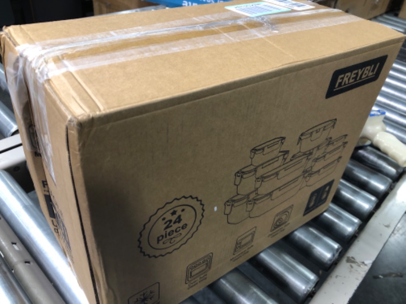 Photo 1 of FREYBLI 24-Piece Glass Food Storage Containers with Lids, Glass Meal Prep Containers, Airtight Glass Lunch Bento Boxes, BPA Free & Leak Proof, Microwave, Oven, Freezer and Dishwasher