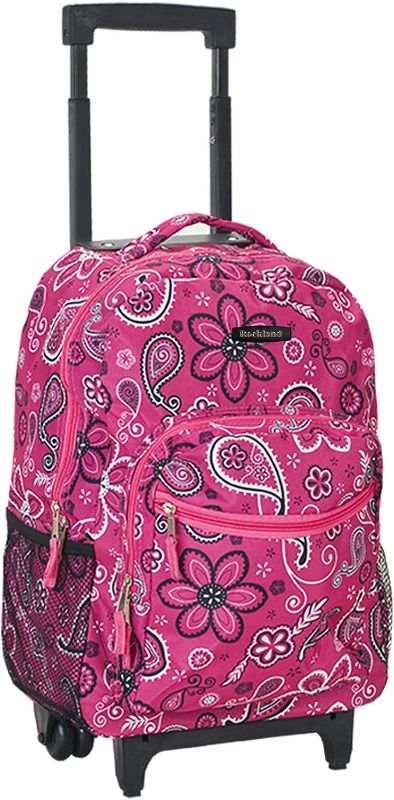 Photo 1 of ***USED//TEAR AT BOTTOM*** 
Rockland Double Handle Rolling Backpack, Bandana, 17-Inch