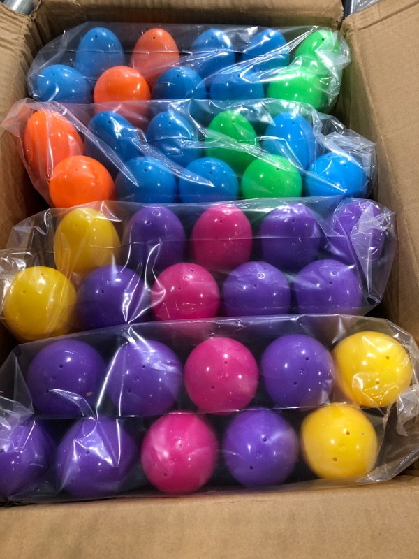 Photo 3 of JOYIN 200 Set 3.15" Colorful Easter Eggs for Filling Specific Treats, Easter Theme Party Favor, Eggs Hunt, Basket Stuffers, Classroom Prize Supplies