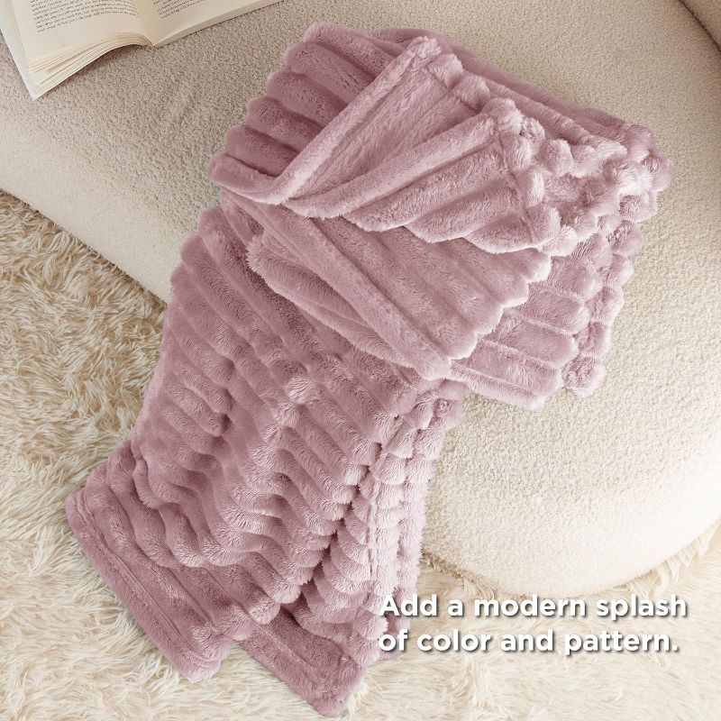 Photo 1 of 
Bedsure Pink Fleece Blanket for Couch - Super Soft Cozy Blankets for Women, Cute Small Blanket for Girls, 
