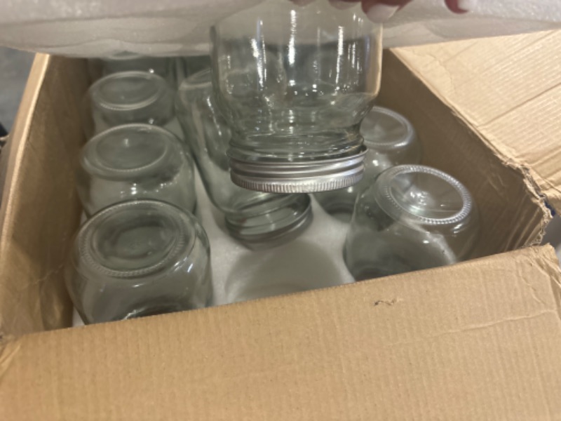 Photo 2 of Accguan 16oz / 500ml Mason Jars with Airtight Lids, Glass Jar With Regular Lids, Clear Glass Jar Ideal for Jam,Honey,Wedding Favors,Shower Favors, Set of 15