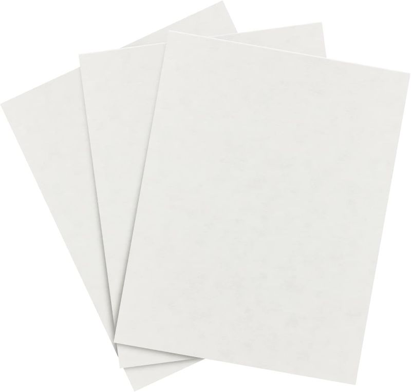 Photo 1 of Fleece White Parchment Cardstock – Great for Certificates, Menus and Wedding Invitations | Medium Weight 65lb Cover