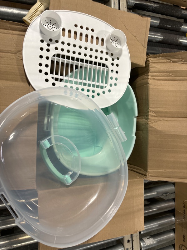 Photo 1 of Baby Bottle Drying Rack Storage Large Container with Cover Drainer (Green)