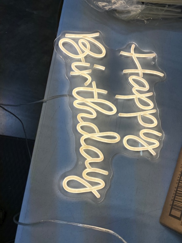Photo 1 of happy birthday led sign 