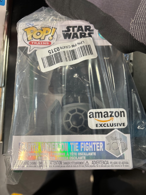 Photo 2 of Funko Pop! Train: Disney 100 - Darth Vader on Tie Fighter, Darth Vader, Amazon Exclusive