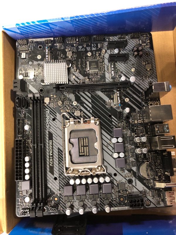 Photo 3 of ASRock B660M MicroATX Motherboard B660M-HDV Intel B660 Series CPU (LGA1700) Compatible