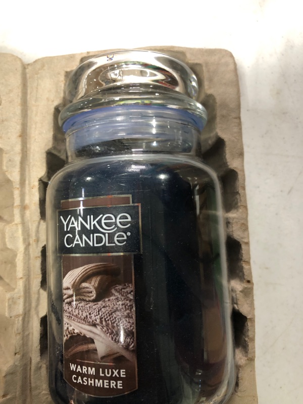 Photo 3 of Yankee Candle Warm Luxe Cashmere Scented, Classic 22oz Large Jar Single Wick Candle, Over 110 Hours of Burn Time Warm Luxe Cashmere Classic Large Jar
