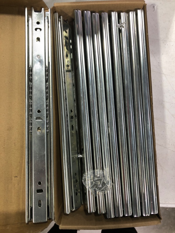 Photo 3 of 10 Pairs of 12 Inch Full Extension Drawer Slides Mount Ball Bearing Sliding 10Pair 12"L