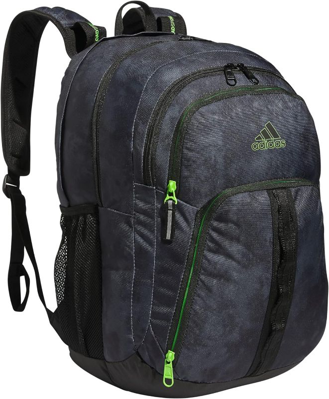 Photo 1 of adidas Prime 6 Backpack, Stone Wash Carbon/Lucid Lime Green, One Size
