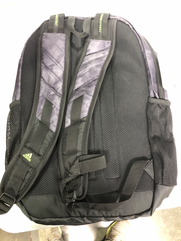 Photo 3 of adidas Prime 6 Backpack, Stone Wash Carbon/Lucid Lime Green, One Size