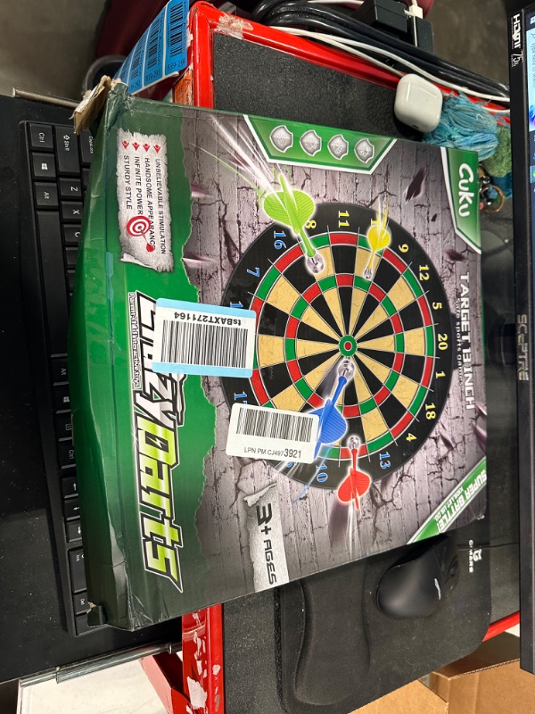 Photo 1 of Magnetic Dart Board - 12pcs Magnetic Darts (Red Green Yellow) - Excellent Indoor Game and Party Games - Magnetic Dart Board Toys Gifts for 5 6 7 8 9 10 11 12 Year Old Boy Kids