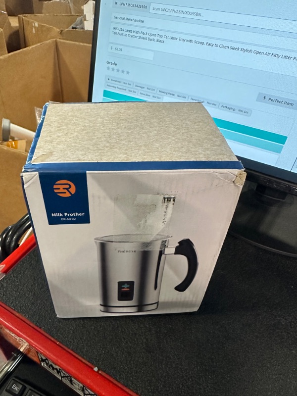 Photo 2 of ****NON FUNCTIONAL//SOLD AS PARTS**** 
Secura Milk Frother, Electric Milk Steamer Stainless Steel, 8.4oz/250ml Automatic Hot and Cold Foam Maker and Milk Warmer for Latte, Cappuccinos, Macchiato, 120V