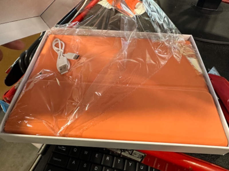 Photo 1 of aoub Case for iPad 9th/8th/7th Generation 10.2 inch, Stand Folio Detachable Wireless Bluetooth Keyboard Cover Soft TPU Back Case with Pencil Holder for iPad 10.2 2021/2020/2019, Orange