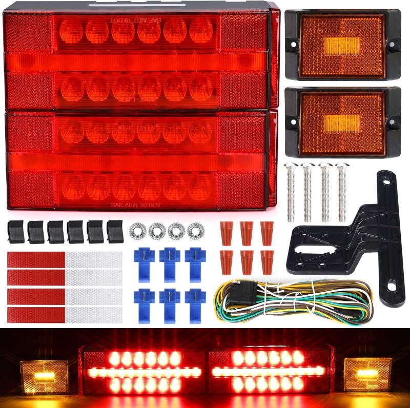 Photo 1 of LINKITOM New Submersible LED Trailer Light Kit, Super Bright Fully Waterproof Tail Lights, Combined Stop,Tail Lights,Turn and License Lights Function for Boat Trailer