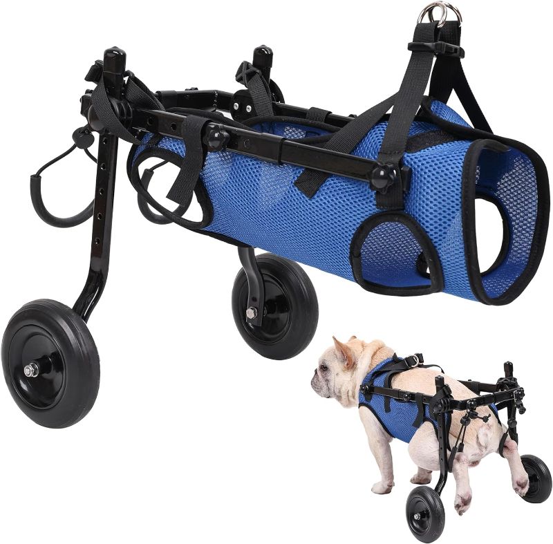 Photo 1 of BECROWM Small Dog Wheelchair for Back Legs, Lightwheight Cat&Dog Wheelchair, Adjustable Pets Cart with Wheels for Back Leg (S)