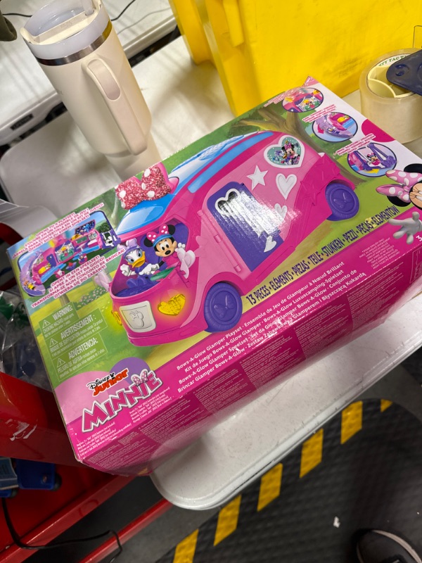 Photo 1 of Disney Junior Minnie Mouse Bows-A-Glow Rolling Glamper 13-piece Figures and Playset, Officially Licensed Kids Toys for Ages 3 Up, Amazon Exclusive
