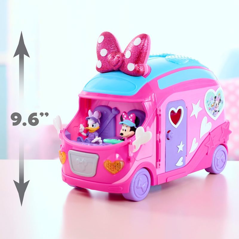 Photo 1 of Disney Junior Minnie Mouse Bows-A-Glow Rolling Glamper 13-piece Figures and Playset, Officially Licensed Kids Toys for Ages 3 Up, Amazon Exclusive
