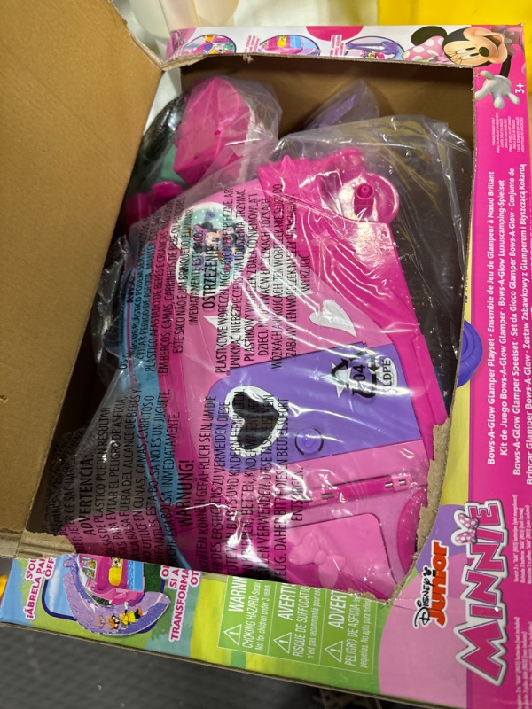 Photo 1 of Disney Junior Minnie Mouse Bows-A-Glow Rolling Glamper 13-piece Figures and Playset, Officially Licensed Kids Toys for Ages 3 Up, Amazon Exclusive
