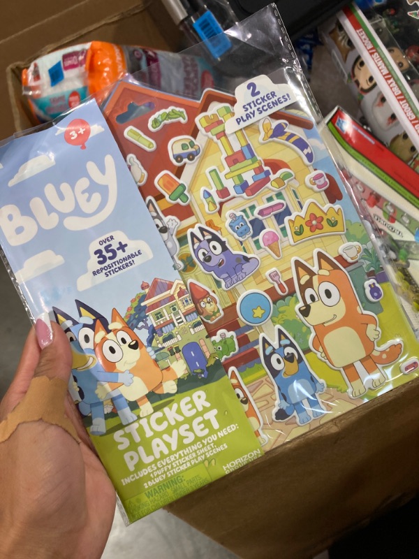 Photo 1 of Horizon Group USA Bluey Sticker Playset, 35+ Reusable Stickers, 2 Sticker Play Scenes, Puffy Bluey Repositionable Stickers for Kids, Perfect for Travel, Screen-Free Fun