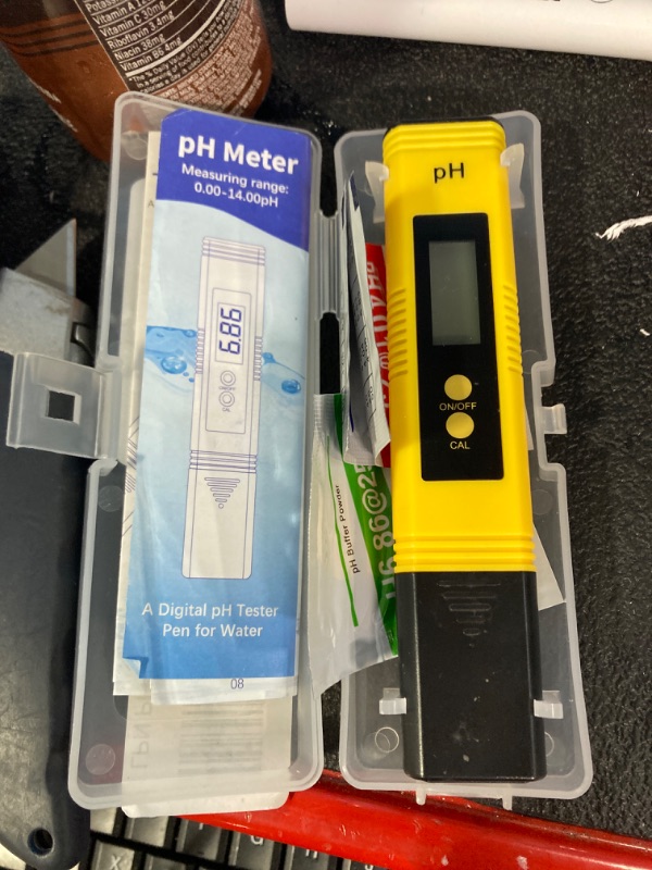 Photo 1 of PH Meter for Water, Digital PH Meter 0.01 Resolution High Accuracy pH Tester with LCD, 0-14PH Measurement Range for Household Drinking, Pool, Aquarium