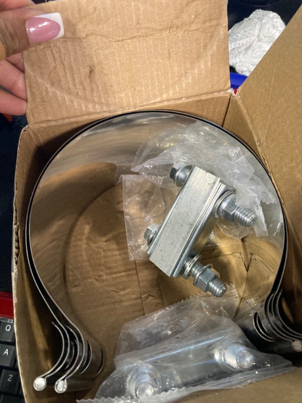 Photo 1 of 4.5 Inch Exhaust Clamp,4 1/2 In Butt Joint Exhaust Muffler Pipe Band Clamp Sleeve Coupler 304 Stainless Steel(2Pcs) 2 Pcs 4.5 inch