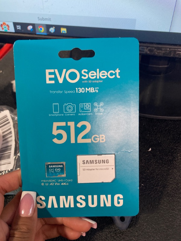 Photo 2 of SAMSUNG EVO Select Micro SD-Memory-Card + Adapter, 512GB microSDXC 130MB/s Full HD & 4K UHD, UHS-I, U3, A2, V30, Expanded Storage for Android Smartphones, Tablets, Nintendo-Switch (MB-ME512KA/AM)