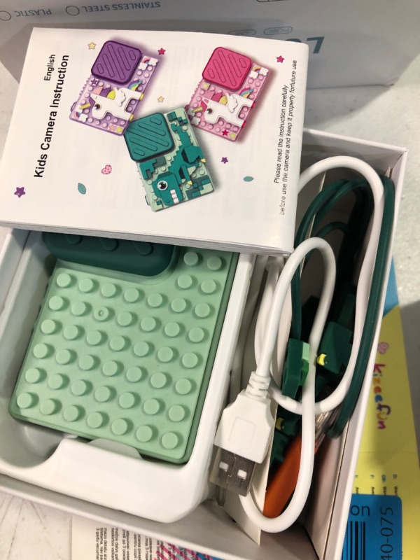 Photo 1 of Kids Dinosaur Digital Camera Toys: Kizeefun 3-12 Year Old Boys Girls Christmas Birthday Gifts, Mini HD Selfie Video Baby Camera for 3 4 5 6 7 8 9 Toddler Children with 32GB Card Green