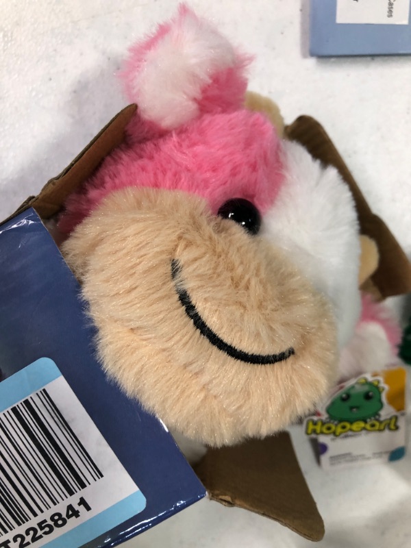 Photo 1 of Hopearl Adorable Plush Cow Toy Floppy Dairy Cattle Soft Stuffed Animal Cute Birthday for Boys Girls Kids Toddlers, Strawberry Pink, 9'' 06 Strawberry Pink Cow