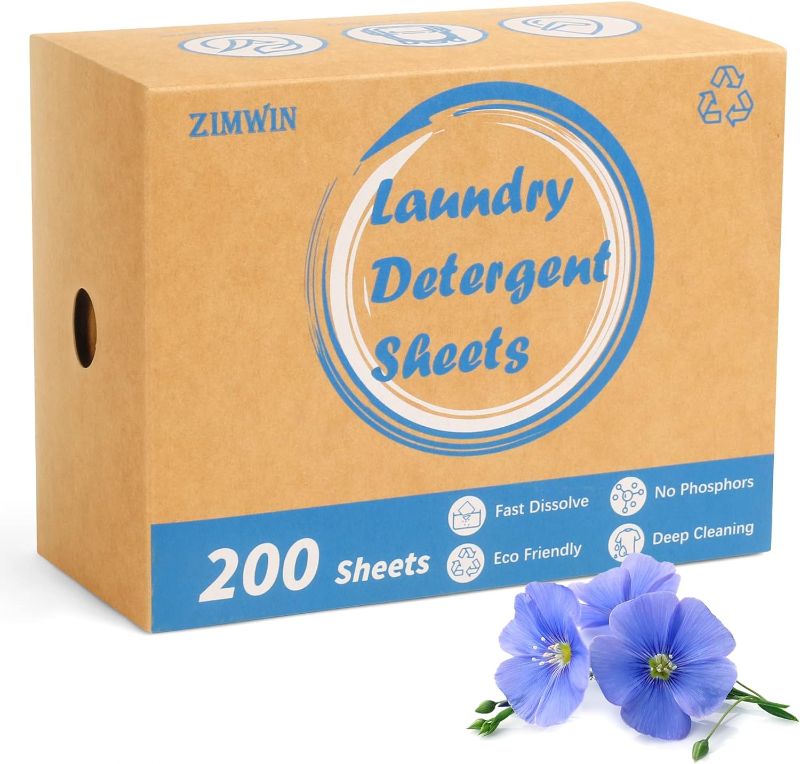 Photo 1 of Laundry Detergent Sheets, 200 Sheets Fresh Linen Scent Laundry Sheets - Eco-Friendly Hypoallergenic Liquidless Washing Supplies for Dorm Travel Camping, 200 Loads
