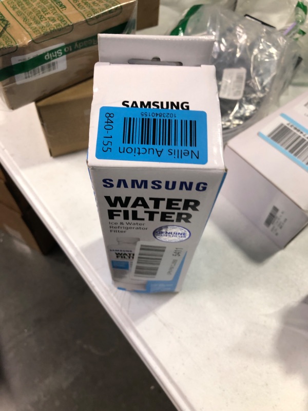 Photo 1 of SAMSUNG Genuine Filter for Refrigerator Water and Ice, Carbon Block Filtration, Reduces 99% of Harmful Contaminants for Clean, Clear Drinking Water, 6-Month Life, HAF-QIN/EXP, 1 Pack