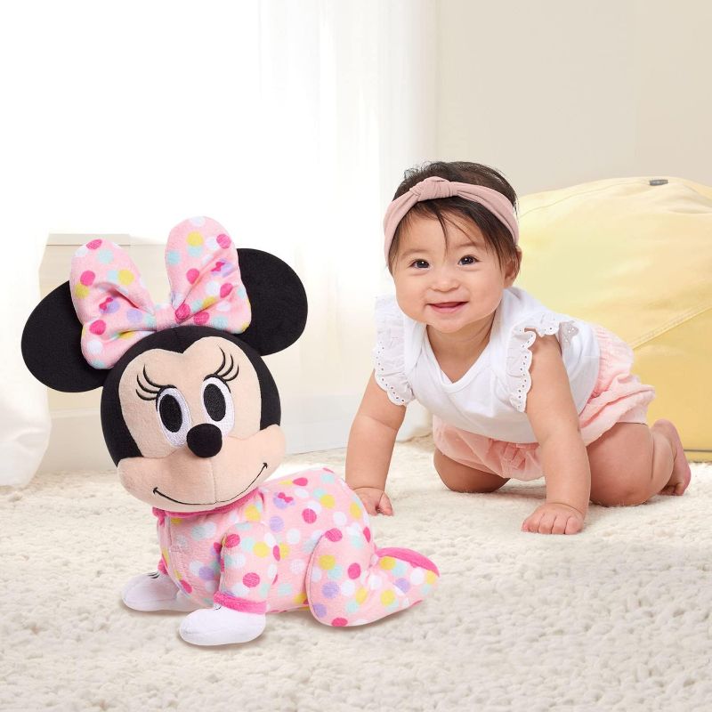 Photo 1 of Disney Baby Musical Crawling Pals Plush Minnie Mouse, Stuffed Animal, Officially Licensed Kids Toys for Ages 09 Month by Just Play