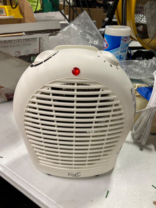 Photo 4 of Vie Air 1500W Portable 2-Settings Home Fan Heater, White