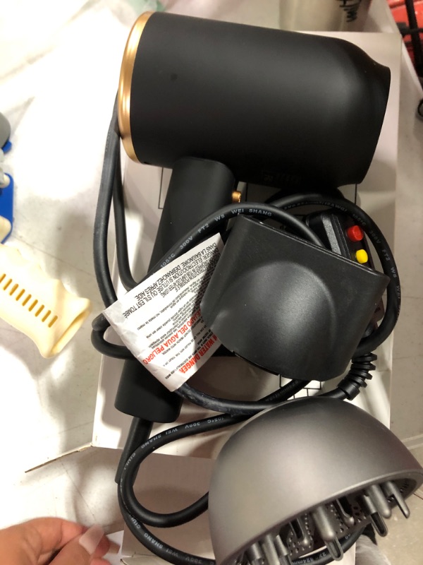 Photo 1 of ANIEKIN Hair Blow Dryer 1875W with Diffuser, Travel Ionic Hair Dryer, Constant Temperature Hair Care Without Damaging Hair, Black