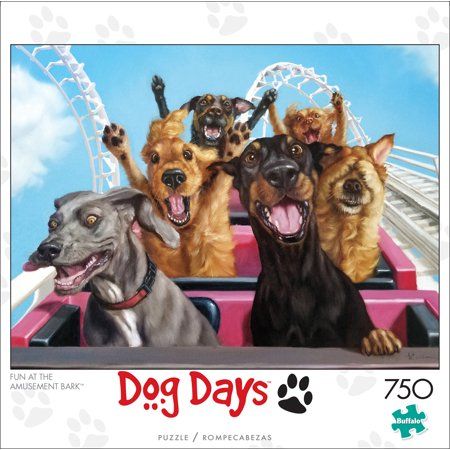 Photo 2 of Buffalo Games Dogs Days: Fun at the Amustment Bark Jigsaw Puzzle - 1000pc