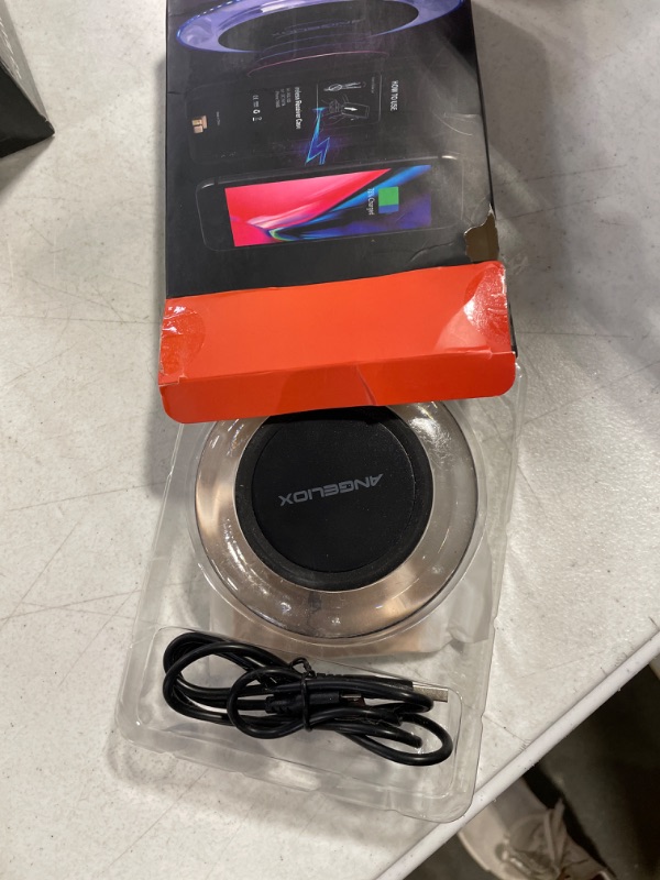 Photo 1 of ANGELIOX Wireless Charger, Wireless Charging Compatible iPhone 7/7 Plus / 6/6 Plus / 6s / 5Se / 5s / 5c / 5 and All Qi-Enabled Phones (Qi Receiver Included) Qi Charger & White Qi Receiver