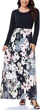 Photo 1 of Lacavocor Womens Short Sleeve Maxi Dresses Empire Waist Long Dress C7 X-Large