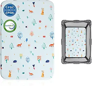 Photo 1 of 








Blissful Diary Pack and Play Mattress, 38x26 Pack N Play Mattresses with Soft Jacquard Cover, High Density Foam Pack N Play Mattress Pad for Baby Toddlers, Portable & Washable, Woodland Animal Pattern