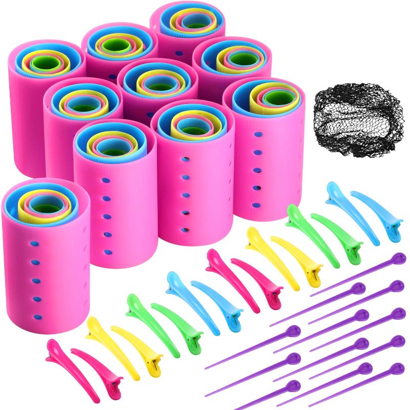 Photo 1 of 
141 Pieces Hair Rollers Set Include 60 Plastic Hair Rollers