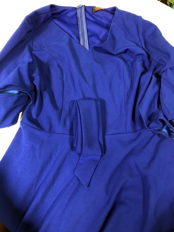 Photo 1 of DRESSTELLS Women's Cocktail Dresses 2024 Modest Wedding Guest Dress, Graduation Prom & Bridesmaid - BLUE - LARGE
