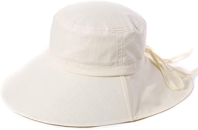Photo 1 of Comhats Large Womens Summer Flap Cover Cap Cotton UPF 50+ Sun Shade Hat with Neck Cord 