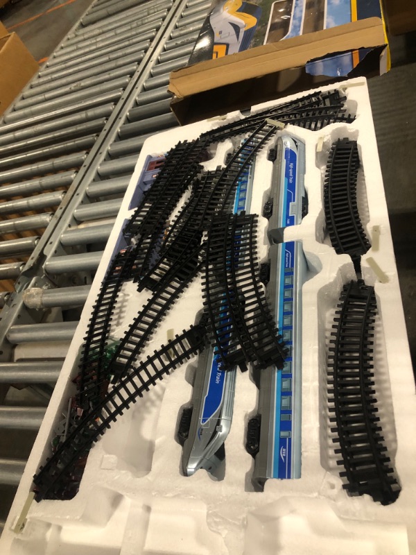 Photo 1 of Electric Train Set for Kids - Train Toy with Tracks, Sounds & Light