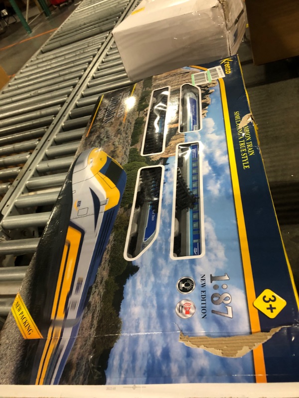 Photo 1 of Electric Train Set for Kids - Train Toy with Tracks, Sounds & Light