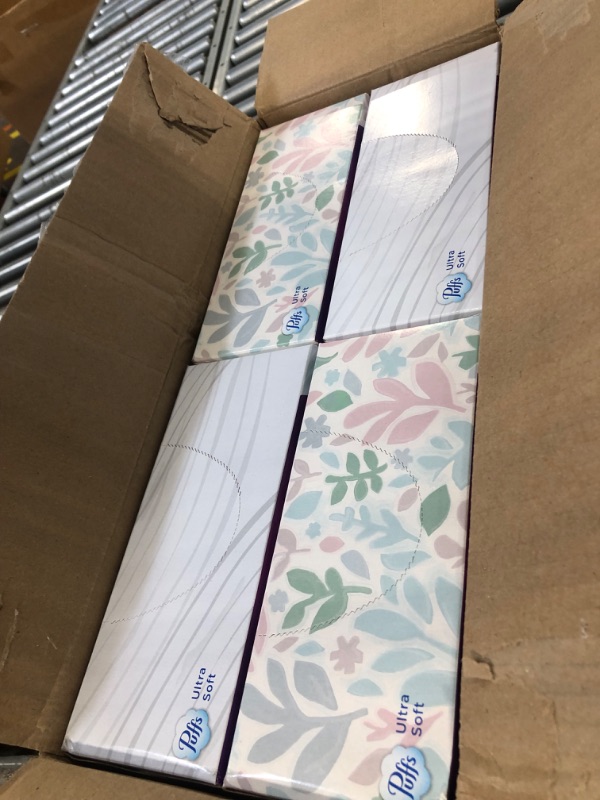 Photo 1 of Puffs Ultra Soft & Strong Facial Tissue 124 ea (Pack of 12) 124 Count (Pack of 8)