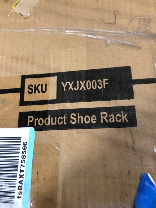 Photo 1 of USIKEY Large Vertical Shoe Rack, 8 Tiers Wooden Shoes Racks with Bottom Drawer, Top Storage & 2 Hooks, Double Shoes Storage, Modern Shoe Rack Organizer, Shoe Tower for Entryway, Hallway, Rustic Brown Double Rows 8-Tier Rustic Brown